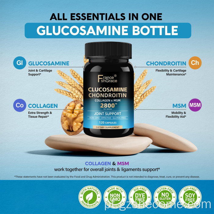 Suplemento de glucosamina condroitina vitamina extra